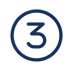 Number 3 in a blue circle