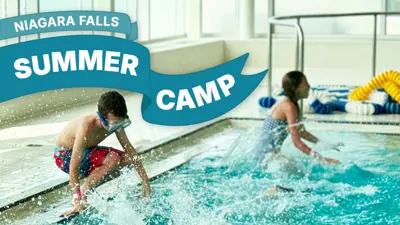 Niagara Falls Summer Camp showing children in the pool
